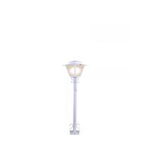 Poste de Jardim Colonial Quadrado 1,25m P7 em Aço Branco Poste de Jardim Colonial Quadrado 1,25m P7 em Aço Branco