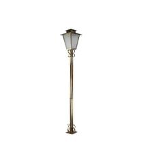 Poste de Jardim Colonial Quadrado 1,76m P3 em Aço Ouro Velho