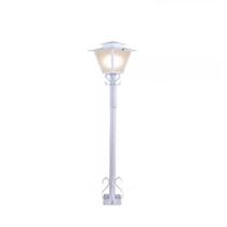 Poste de Jardim Colonial Quadrado 1,76m P7 em Aço Branco