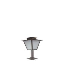 Poste de Jardim Colonial Quadrado 42cm P4 em Aço Marrom Poste de Jardim Colonial Quadrado 42cm P4 em Aço Marrom