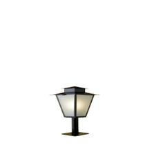 Poste de Jardim Colonial Quadrado 42cm P4 em Aço Preto