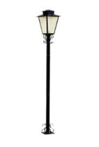 Poste de Jardim Colonial Quadrado P3 Preto 1,76mt Ideal