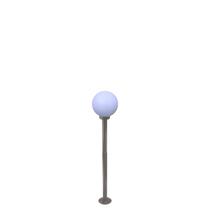 Poste de Jardim com Globo de Polietileno Leitoso 1,30m p10/b15 em Aço Marrom Poste de Jardim com Globo de Polietileno Leitoso 1,30m p10/b15 em Aço Marrom