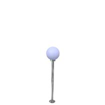 Poste de Jardim com Globo de Polietileno Leitoso 1,30m p10/b15 em Aço Prata Velha Poste de Jardim com Globo de Polietileno Leitoso 1,30m p10/b15 em Aço Prata Velha