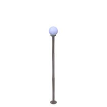 Poste de jardim com globo de polietileno leitoso 1,75m p10/b10 em aço marrom Poste de jardim com globo de polietileno leitoso 1,75m p10/b10 em aço marrom