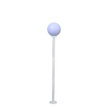 Poste de Jardim com Globo de Polietileno Leitoso 1,85m p10/b15 em Aço Branco Poste de Jardim com Globo de Polietileno Leitoso 1,85m p10/b15 em Aço Branco