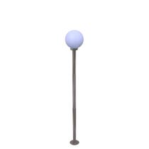 Poste de Jardim com Globo de Polietileno Leitoso 1,85m p10/b15 em Aço Marrom Poste de Jardim com Globo de Polietileno Leitoso 1,85m p10/b15 em Aço Marrom