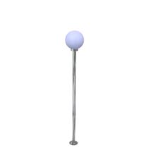 Poste de Jardim com Globo de Polietileno Leitoso 1,85m p10/b15 em Aço Prata Velha Poste de Jardim com Globo de Polietileno Leitoso 1,85m p10/b15 em Aço Prata Velha