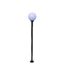 Poste de Jardim com Globo de Polietileno Leitoso 1,85m p10/b15 em Aço Preto Poste de Jardim com Globo de Polietileno Leitoso 1,85m p10/b15 em Aço Preto