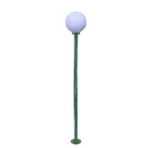 Poste de Jardim com Globo de Polietileno Leitoso 2,00m P18 em Aço Verde Poste de Jardim com Globo de Polietileno Leitoso 2,00m P18 em Aço Verde