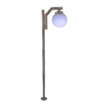 Poste de Jardim com Globo de Polietileno Leitoso 2,16m P23/1 em Aço Marrom Poste de Jardim com Globo de Polietileno Leitoso 2,16m P23/1 em Aço Marrom