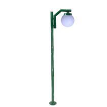 Poste de Jardim com Globo de Polietileno Leitoso 2,16m P23/1 em Aço Verde