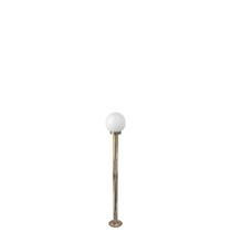 Poste de jardim com globo de vidro leitoso 1,20m p10/b10 em aço ouro velho Poste de jardim com globo de vidro leitoso 1,20m p10/b10 em aço ouro velho