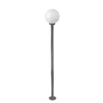 Poste de Jardim com Globo de Vidro Leitoso 15x30 de 2,00m P18 em Aço Marrom Poste de Jardim com Globo de Vidro Leitoso 15x30 de 2,00m P18 em Aço Marrom
