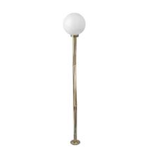 Poste de Jardim com Globo de Vidro Leitoso 15x30 de 2,00m P18 em Aço Ouro Velho