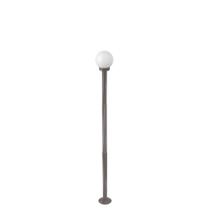 Poste de jardim com globo de vidro leitoso 1,75m p10/b10 em aço marrom Poste de jardim com globo de vidro leitoso 1,75m p10/b10 em aço marrom