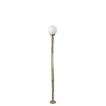 Poste de jardim com globo de vidro leitoso 1,75m p10/b10 em aço ouro velho Poste de jardim com globo de vidro leitoso 1,75m p10/b10 em aço ouro velho