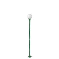 Poste de jardim com globo de vidro leitoso 1,75m p10/b10 em aço verde Poste de jardim com globo de vidro leitoso 1,75m p10/b10 em aço verde