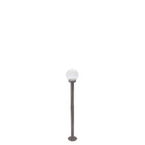 Poste de jardim com globo de vidro transparente 1,20m p10/b10 em aço marrom Poste de jardim com globo de vidro transparente 1,20m p10/b10 em aço marrom