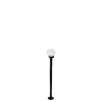 Poste de jardim com globo de vidro transparente 1,20m p10/b10 em aço preto Poste de jardim com globo de vidro transparente 1,20m p10/b10 em aço preto