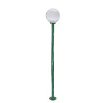 Poste de Jardim com Globo de Vidro Transparente 15x30 de 2,00m P18 em Aço Verde