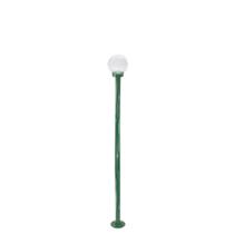 Poste de jardim com globo de vidro transparente 1,75m p10/b10 em aço verde Poste de jardim com globo de vidro transparente 1,75m p10/b10 em aço verde