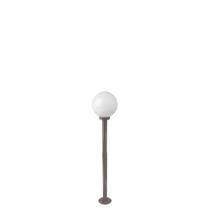 Poste de Jardim p10/b15 de 1,30m com Globo de VIdro Leitoso 15x28 Marrom Poste de Jardim p10/b15 de 1,30m com Globo de VIdro Leitoso 15x28 Marrom