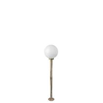 Poste de Jardim p10/b15 de 1,30m com Globo de VIdro Leitoso 15x28 Ouro Velho