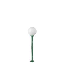 Poste de Jardim p10/b15 de 1,30m com Globo de VIdro Leitoso 15x28 Verde Poste de Jardim p10/b15 de 1,30m com Globo de VIdro Leitoso 15x28 Verde