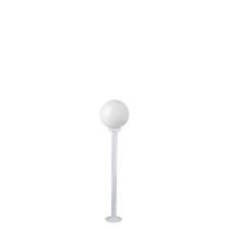 Poste de Jardim p10/b15 de 1,30m com Globo de VIdro Leitoso 15x30 Branco Poste de Jardim p10/b15 de 1,30m com Globo de VIdro Leitoso 15x30 Branco