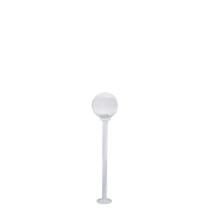 Poste de Jardim p10/b15 de 1,30m com Globo de Vidro Transparente 15x28 Branco Poste de Jardim p10/b15 de 1,30m com Globo de Vidro Transparente 15x28 Branco