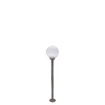 Poste de Jardim p10/b15 de 1,30m com Globo de Vidro Transparente 15x28 Marrom Poste de Jardim p10/b15 de 1,30m com Globo de Vidro Transparente 15x28 Marrom