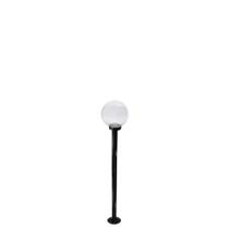 Poste de Jardim p10/b15 de 1,30m com Globo de Vidro Transparente 15x28 Preto