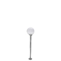 Poste de Jardim p10/b15 de 1,30m com Globo de Vidro Transparente 15x30 Prata Velha Poste de Jardim p10/b15 de 1,30m com Globo de Vidro Transparente 15x30 Prata Velha