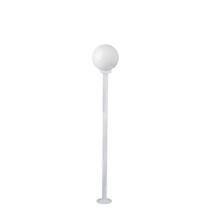 Poste de Jardim p10/b15 de 1,85m com Globo de VIdro Leitoso 15x28 Branco