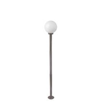 Poste de Jardim p10/b15 de 1,85m com Globo de VIdro Leitoso 15x30 Marrom Poste de Jardim p10/b15 de 1,85m com Globo de VIdro Leitoso 15x30 Marrom