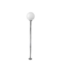 Poste de Jardim p10/b15 de 1,85m com Globo de VIdro Leitoso 15x30 Prata Velha Poste de Jardim p10/b15 de 1,85m com Globo de VIdro Leitoso 15x30 Prata Velha