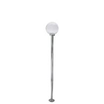 Poste de Jardim p10/b15 de 1,85m com Globo de VIdro Transparente 15x28 Prata Velha Poste de Jardim p10/b15 de 1,85m com Globo de VIdro Transparente 15x28 Prata Velha
