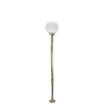 Poste de Jardim p10/b15 de 1,85m com Globo de VIdro Transparente 15x30 Ouro Velho