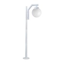 Poste de Jardim P23/1 com Globo de Vidro Leitoso 15x30 2,16m em Aço Fosfatizado Branco Poste de Jardim P23/1 com Globo de Vidro Leitoso 15x30 2,16m em Aço Fosfatizado Branco