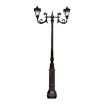 Poste de Jardim Paris 02 Genebra Alumínio 304cm para Áreas Externas Preto Fosco Luminárias N. Sra.