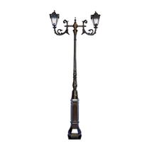 Poste De Jardim Paris 02 Luminárias Genebra Alumínio 304cm Poste De Jardim Paris 02 Luminárias Genebra Alumínio 304cm