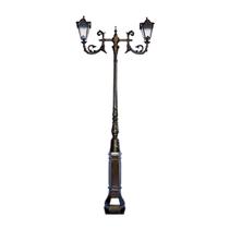 Poste de Jardim Paris 02 Luminárias Genebra Alumínio 304cm Poste de Jardim Paris 02 Luminárias Genebra Alumínio 304cm