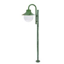 Poste de Jardim Saturno P28/1 com Globo de Vidro Transparente 10x20 Verde