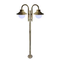 Poste de Jardim Saturno P28/2 com Globos de Polietileno 10x20 Ouro Velho