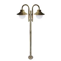 Poste de Jardim Saturno P28/2 com Globos de Vidro Transparente 10x20 Ouro Velho