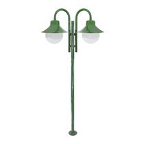 Poste de Jardim Saturno P28/2 com Globos de Vidro Transparente 10x20 Verde