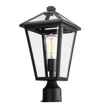 Poste de luz externa Luminzone Black Aluminium à prova d'água Poste de luz externa Luminzone Black Aluminium à prova d'água
