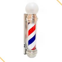 Poste De Luz Giratório Barbearia Barber Pole 65 Cm 110/220w