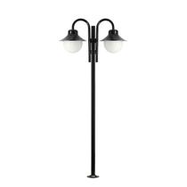 Poste Decorativo Saturno 2 Lâmpadas 2,20m Preto Ideal